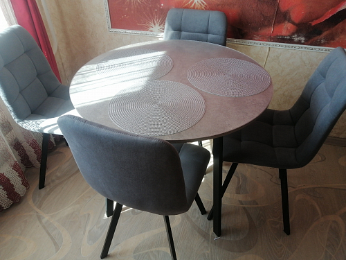 Комплект стульев Чилли 2 шт бежевый / черный фото покупателя 313