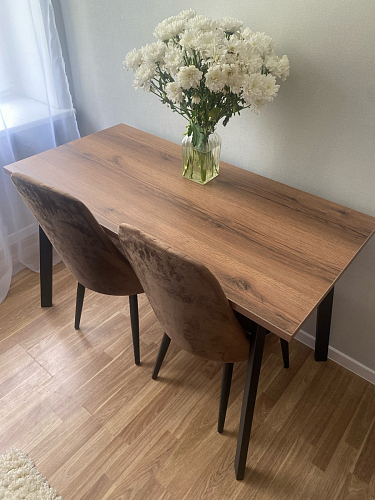 Стол Тринити Лофт 120 25 мм черный матовый / дуб делано темный фото покупателя 163