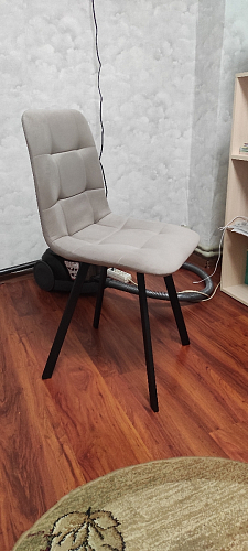 Стул на металлокаркасе Чилли К черный / зеленый фото покупателя 607