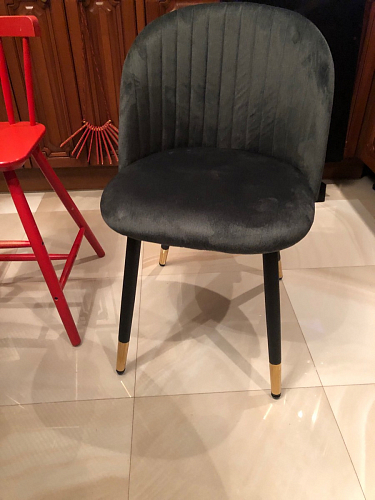 Стул на металлокаркасе Gabi 1 темно-серый / черный фото покупателя 45