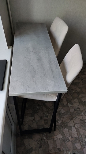 Барная стойка Дилан Лофт 120х60х110 бетон фото покупателя 116