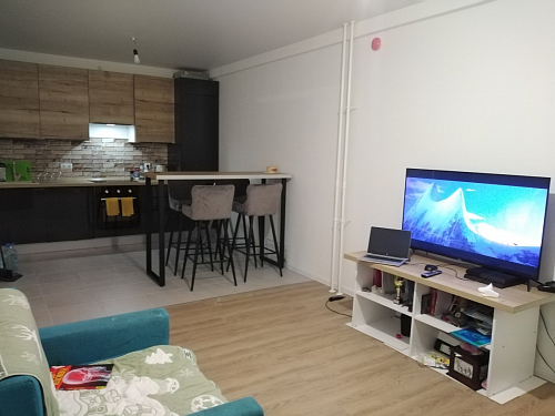 Барный стул Mint велюр темно-бежевый / черные ножки наконечники золото фото покупателя 7