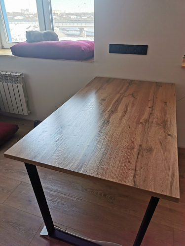 Деревянный стол Лота Лофт 140х80 дуб крафт табачный / черный матовый фото покупателя 938