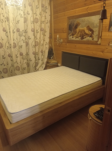 Двуспальная кровать Клауд 160х200 парящая дуб крафт золотой / антрацит фото покупателя 136