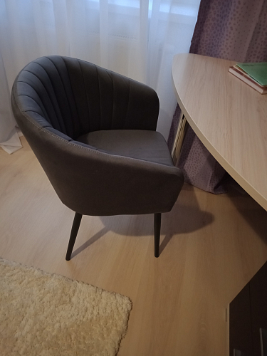 Стул на металлокаркасе Моншау крутящийся velutto 49 / белый фото покупателя 2