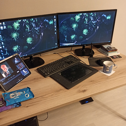 Стол Тринити Лофт 120 32 мм дуб галифакс табако / черный матовый фото покупателя 22