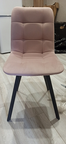 Стул на металлокаркасе Чилли К темно-серый (velutto 32) / черный фото покупателя 388