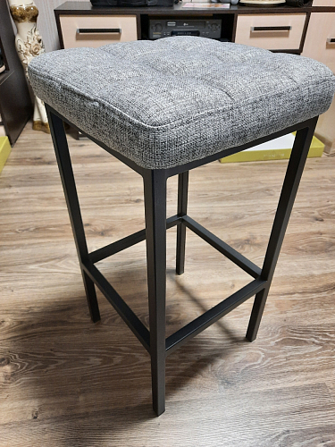 Барный стул Лофт ткань канди крем / черный матовый фото покупателя 211