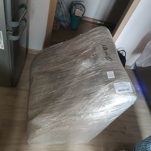 Кухонный диван угловой Мирта левый микровельвет коричневый фото покупателя 3