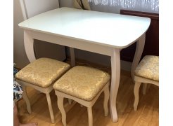 Стеклянный стол Бриллиант белый фото покупателя 7