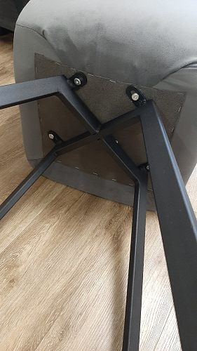 Стул на металлокаркасе Чилли К светло-серый велюр / черный каркас фото покупателя 216