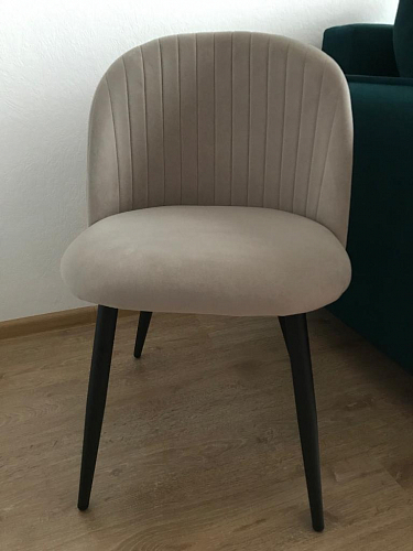 Стул на металлокаркасе Gabi 1 light blue / black / gold фото покупателя 668