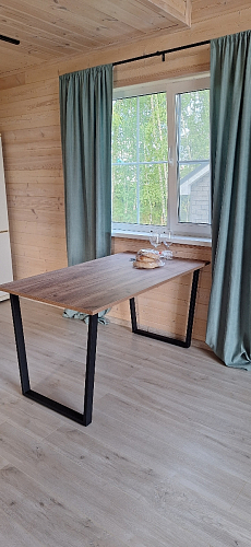 Деревянный стол Лота Лофт 140х80 дуб крафт табачный / черный матовый фото покупателя 767