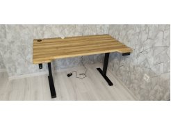 Компьютерный стол Маркос 140х80 светло-серый / черный фото покупателя 54