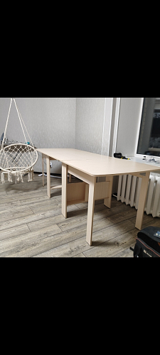 Стол обеденный раздвижной СтК7 дуб молочный фото покупателя 152