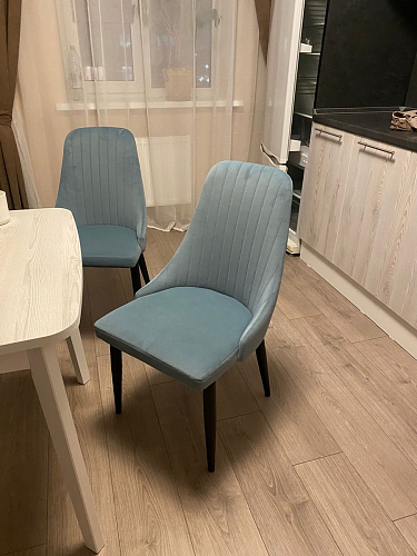 Стул на металлокаркасе Kora light purple / black фото покупателя 13