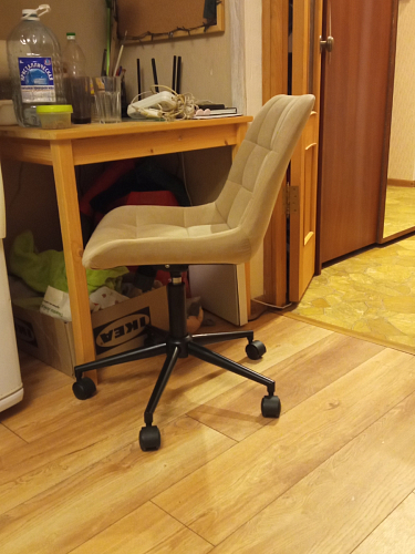 Компьютерное кресло Честер светло-серый / хром фото покупателя 7