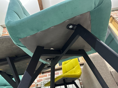 Стул на металлокаркасе Чилли К светло-серый велюр / черный каркас фото покупателя 1351