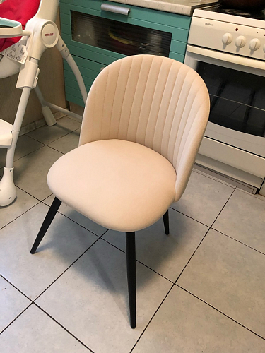 Стул на металлокаркасе Gabi 1 темно-серый / черный фото покупателя 81