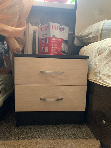 Тумба прикроватная Кэт — 7 венге / дуб белфорд фото покупателя 5