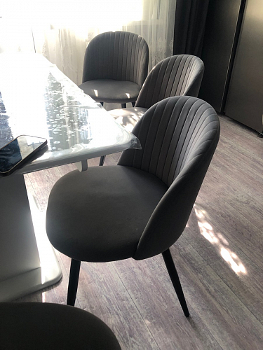 Стул на металлокаркасе Gabi gray / black фото покупателя 622