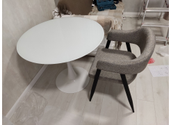 Стеклянный стол Tulip 90 black фото покупателя 45