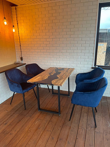 Стул на металлокаркасе Slam синий фото покупателя 21