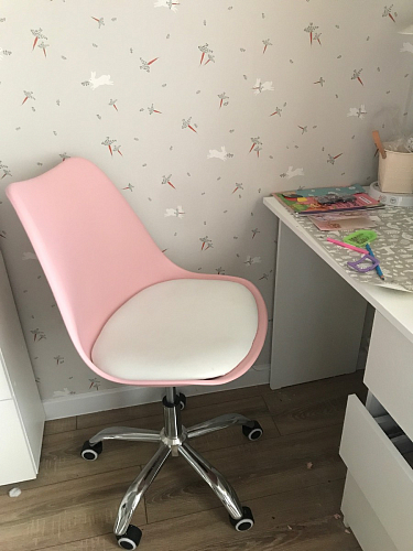 Компьютерное кресло Kolin с подушкой clear / white фото покупателя 501