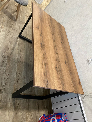 Деревянный стол Лота Лофт 140х80 черный матовый / бетон светлый фото покупателя 120