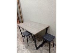 Стол Лота Лофт 140 25 мм черный матовый / бетон фото покупателя 908