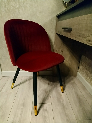 Стул на металлокаркасе Gabi 1 темно-серый / черный фото покупателя 252