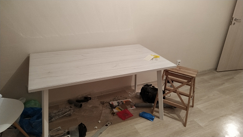 Стол Тринити Лофт 120 32 мм дуб галифакс табако / черный матовый фото покупателя 157