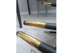 Стул на металлокаркасе Gabi 1 бежевый / черный с серебряными наконечниками фото покупателя 202