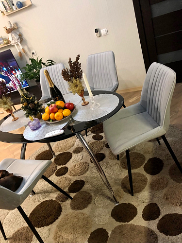 Стул на металлокаркасе Седа К кирпичный / черный фото покупателя 224