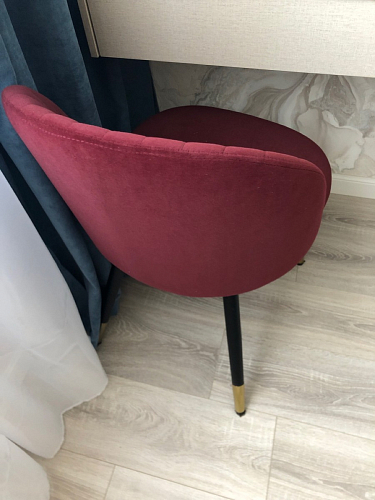 Стул на металлокаркасе Gabi 1 light purple / black / gold фото покупателя 273