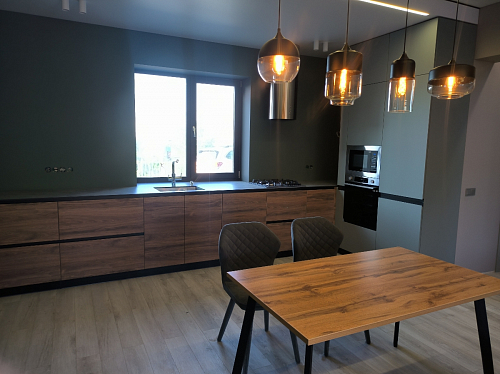 Стол Тринити Лофт 120 32 мм дуб галифакс табако / черный матовый фото покупателя 265