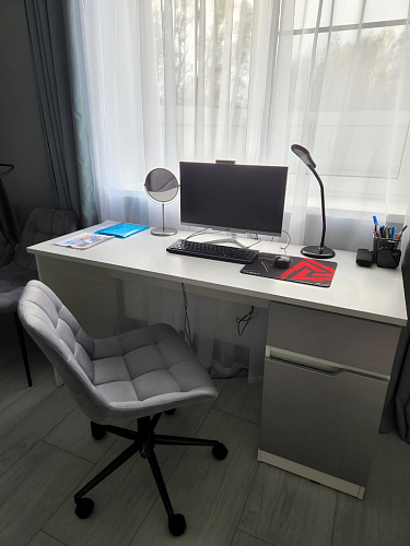 Компьютерное кресло Честер кирпичный / черный фото покупателя 31