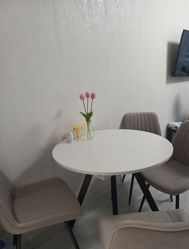 Стул на металлокаркасе Седа К латте / черный фото покупателя 68