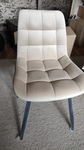 Стул на металлокаркасе Челси серый 02 / черный фото покупателя 16