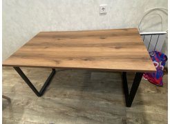 Стол Лота Лофт 140 25 мм черный матовый / бетон фото покупателя 143