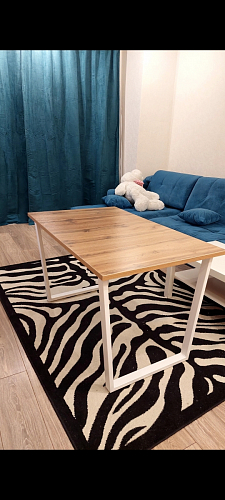 Деревянный стол Лота Лофт 120х75 белый матовый / дуб крафт золотой фото покупателя 293