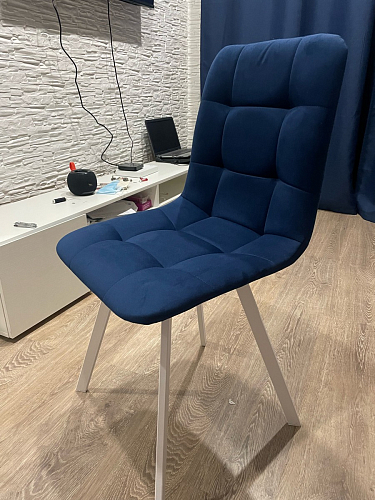 Стул на металлокаркасе Чилли К светло-серый велюр / черный каркас фото покупателя 1198