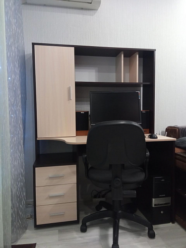 Компьютерный стол КСТ-16 левый дуб сонома / белый фото покупателя 25