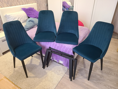 Стул на металлокаркасе Kora white / gray фото покупателя 343