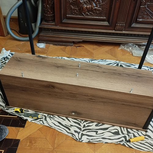 Письменный стол Клер Лофт дуб вотан / черный матовый фото покупателя 14