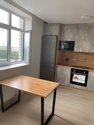 Стол Лота Лофт 140 25 мм черный матовый / бетон фото покупателя 818