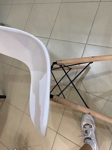 Пластиковый стул Eames PC-015 серо-голубой / дерево фото покупателя 415