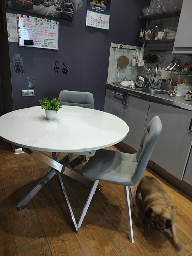 Комплект стульев Чилли 4 шт темно-серый / черный фото покупателя 345