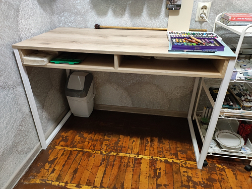 Письменный стол Леон Лофт бетон / черный матовый фото покупателя 155