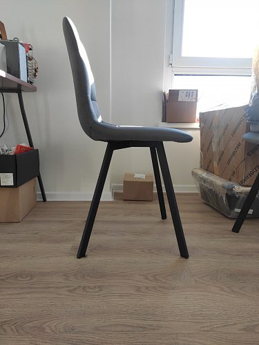 Стул на металлокаркасе Чилли синяя ткань / белый фото покупателя 1340